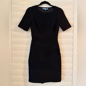 Antonio Melani Black Textured Sheath Dress Size 0